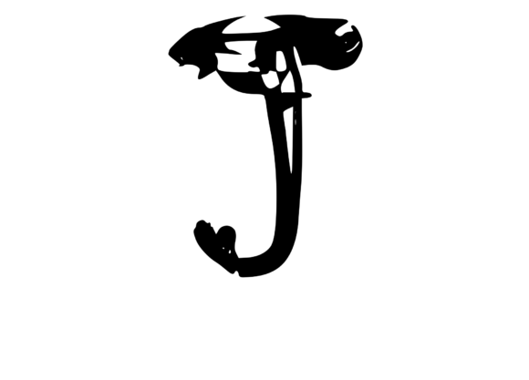 Bold Rotten Decaying Mono Letter J for Crafts & Brand Graphics