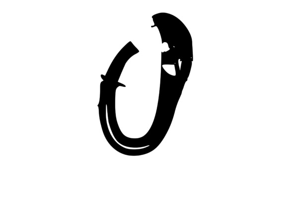 Bold Rotten Decaying Mono Letter O – A Crafty Graphic for Edgy Editorial Design