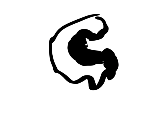 Cheesey Gooey Melting Mono Letter SVG P for Crafts