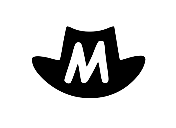 Cowboy Hat with Playful Mono M Graphics for Crafts