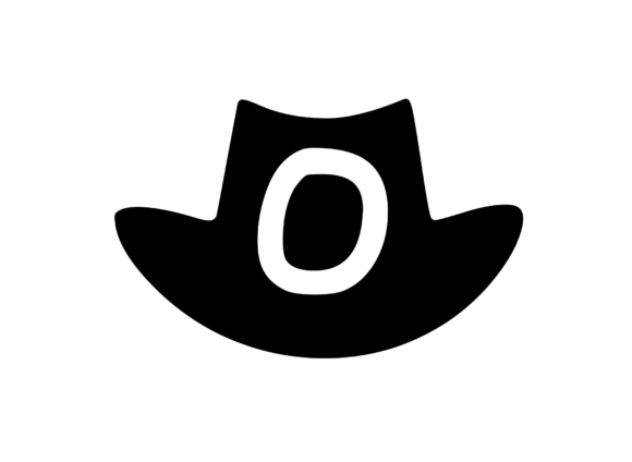 Cowboy Hat with Playful Mono O Graphics for Crafts