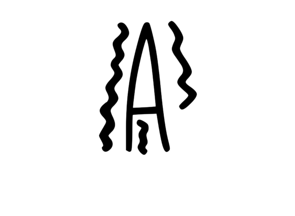 Crazy Funky Dancing Mono Letter SVG a for Graphics & Crafts