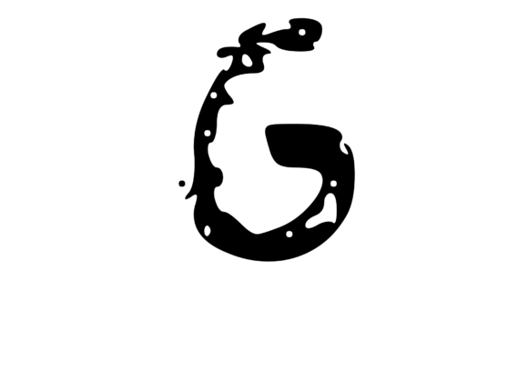 Decaying Rotten Mono Letter G – A Bold Graphic for Crafty Editorial Designs