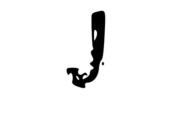 Decaying Rotten Mono Letter J: A Crafty Graphic for Bold Branding