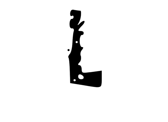 Decaying Rotten Mono Letter L – A Bold Graphic for Edgy Branding and Craft Design