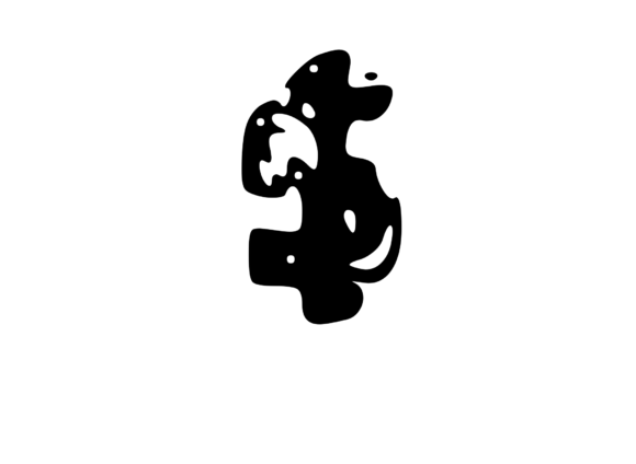 Decaying Rotten Mono Symbol Dollar – A Bold Graphic for Crafty Editorial Design