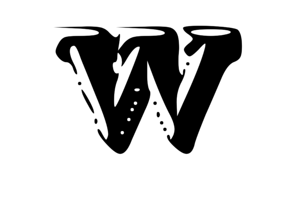 Fun Whacky Playful Mono Letter W V.2 – A Craft-Friendly SVG for Bold Handmade Designs
