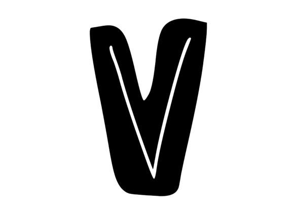 Funky Bold Skeleton Letter V: A Designer’s Real-World Take