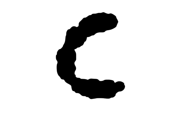 Ink Blot Stain Mono Letter C: A Bold Graphic for Crafts & Creative Marketing