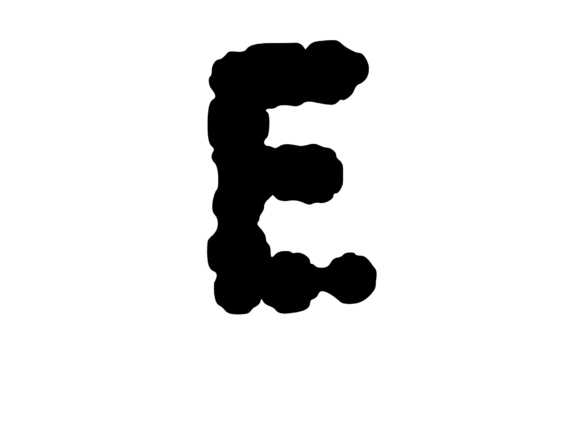 Ink Blot Stain Mono Letter E: Crafting Personality into Local Brand Graphics