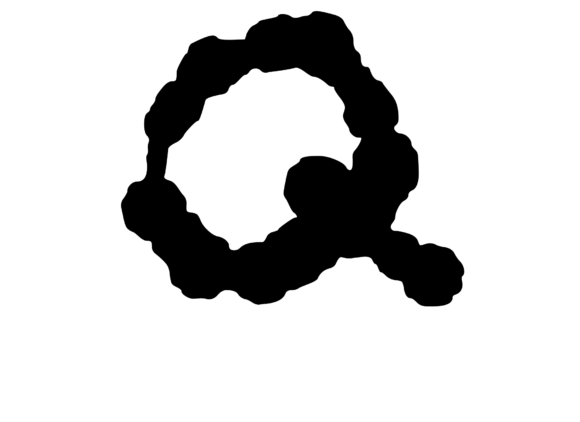 Ink Blot Stain Mono Letter Q: A Bold Craft Graphic for Creative Designers