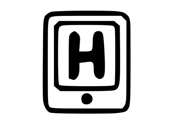 Mobile Tablet Device Mono Letter H: A Modern Graphic for Crafts & Branding Projects