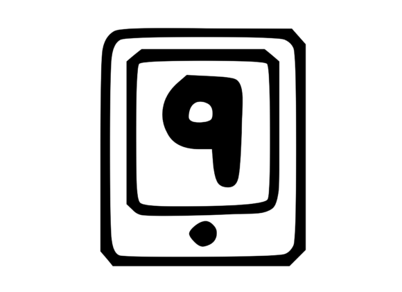 Mobile Tablet Device Mono Number 9: A Versatile SVG for Modern Branding and Packaging